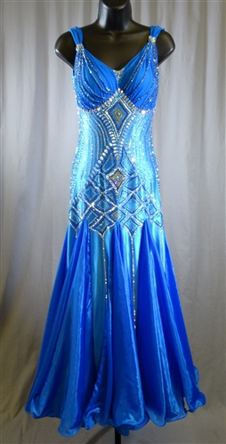 Elegant Electric Blue Ballroom Dress